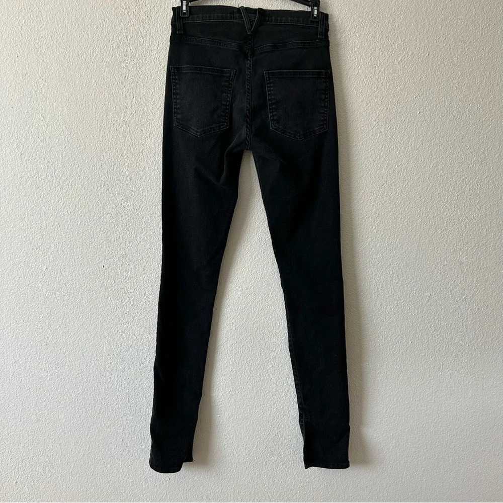 Veronica Beard kate skinny high rise black raven jeans inner slit sz 26/2 #243. - Picture 5 of 13